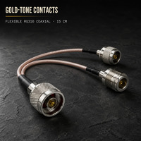 Câble coaxial RF à faible perte 50 Ohm, connecteur N femelle vers 2 connecteurs N mâle, répartiteur en Y, combinateur RG316 15cm pour antenne répéteur 4G LTE MIMO