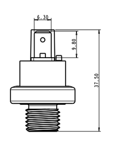 Pressostat d'eau FPS-3PR-0.1A-MG1/4 avec boîtier en plastique, diaphragme en caoutchouc, SPST-NO fixe, filetage externe G1/4 pour pompe et chaudière - Product Image 2