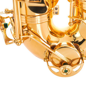 プロ仕様のゴールドラッカー仕上げのB♭調テナーサックス、初心者向けの試験用 - Product Image 2