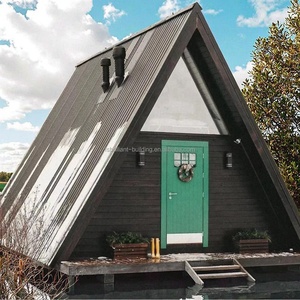 บ้านขนาดเล็กในเมือง A-Frame ช่วยประหยัดพลังงานสีดำมีสไตล์วิลล่าเป็นเหล็กในห้องนั่งเล่นห้องนอนห้องครัวสีเขียว - Product Image 2