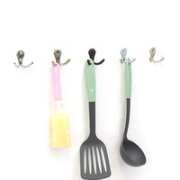 Crochets muraux durables en alliage de zinc pour rangement d'ustensiles de cuisine et de salon – Vente en gros usine
