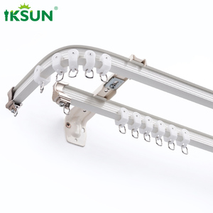 IKSUN Wholesale Manufacturer Arched Window Ceiling Mount Curved <b>Curtain</b> Rail Aluminium Bendable <b>Curtain</b> Track System - Product Image 1