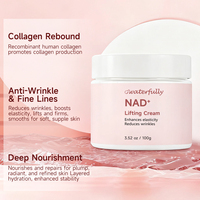 Crème Visage Végétalienne au Collagène et Peptides NAD+ OEM/ODM, Soin Coréen Hydratant et Raffermissant 5 Céramides, Effet Liftant