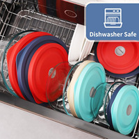 Couvercles de remplacement pour Pyrex 7200-PC 2 tasses, couvercle de rangement rond en silicone pour bol en verre Anchor Hocking