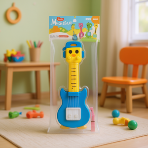 Fun Musician Electric Guitar Toy Plastic String Type Cartoon Design For Kids 2 4 Years Unisex - Product Image 2