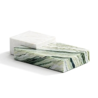 Meubles modernes de luxe en pierre travertin Onyx avec table basse en Onyx blanc pour salon