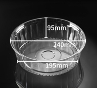 Vente chaude Durable En Plastique Transparent Boîte De Découpe De Fruits Pastèque Salade De Fruits Conteneur D'emballage Transparent Fruits Frais Coupés