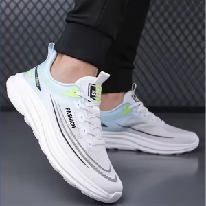 Nouvelles chaussures fermées respirantes en maille à lacets antidérapantes pour hommes, version coréenne, polyvalentes, à semelle épaisse, sportives, rétro, légères - Product Image 2