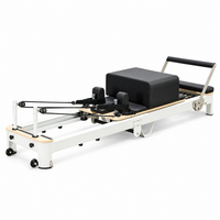Machine Reformer Pilates Ajustable en Bois d'Érable Massif Professionnelle pour Salle de Sport et Yoga