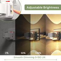 Veilleuse LED LOHAS Super Lumineuse avec Capteur Crépusculaire, Boîtier Blanc, Branchement Prise Murale Moderne pour Chambre à Coucher