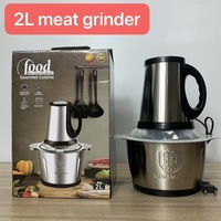 Hachoir à viande électrique en acier inoxydable de 3,5 L, coupe-légumes et hachoir multifonctionnel 6-en-1 avec niveau d'efficacité énergétique 1