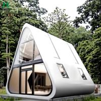 Structure en acier triangulaire en A, toilettes portables préfabriquées écologiques, durables, faciles à installer, pour usage domestique avec panneaux sandwich