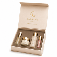 Caja de Regalo Magnética de Lujo Personalizada con Logotipo en Lámina Dorada, Empaque de Cartón Rígido para Cosméticos y Cuidado de la Piel