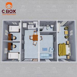 Casa Contenedor Prefabricada Moderna y Desmontable de 3 Dormitorios, Residencia Exterior, Casa de Campo, Apartamento, Venta al Por Mayor Cbox - Product Image 3