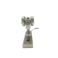 Rail de porte pliante robuste à axe supérieur et inférieur avec pivot universel à 360 degrés, charnière de type écran fixe et rotative