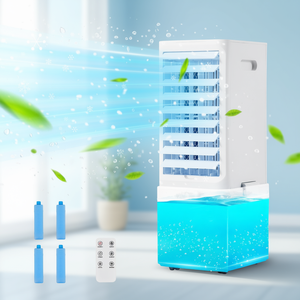 Refroidisseur d'air évaporatif portable 9L 550 CFM avec bacs à glace, modèle autoportant en plastique D0100XUDEGA - Product Image 2