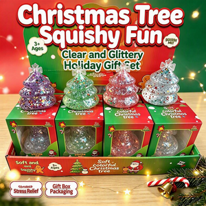 Juguete Sensorial Antiestrés de Santa Claus y Árbol de Navidad, Juguete de Peluche para Aliviar el Estrés, Juguete Sensorial de Navidad - Product Image 2