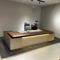 Table de bureau de luxe en gros, moderne, modulaire, convertible, en bois, pour dirigeant, mobilier de bureau design