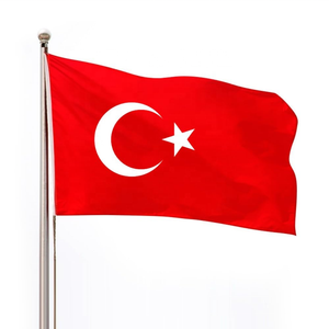3x5ft Double Face Polyester Imprimé Drapeau Turc Rouge Bannière Nationale du Monde Européen avec Saignement de Couleur Identité de Couleur Nationale - Product Image 1