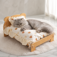 Lit pour animaux de compagnie au design moderne et respirant, résistant à l'eau, pour chiens et chats, idéal pour la détente en intérieur toute l'année