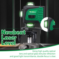 NewBeat lignes vertes niveau Laser rotatif 360 batterie extérieure 16 niveaux de niveau 4D compteur de Machine Laser