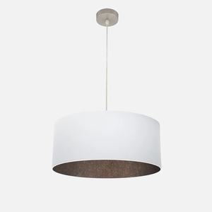 Lampada a Sospensione 1xE27 Nichel/Bianco Ossidato 50x50 cm - Illuminazione Decorativa per Interni, Ideale per Ambienti Moderni - Product Image 1
