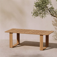 Ensemble de meubles de jardin en teck pour patio, table et chaises de salle à manger d'extérieur pour hôtel, meubles de patio pour villa, meubles d'extérieur pour restaurant