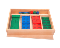 Matériel pédagogique Montessori pour la mathématique préscolaire : Jeu de tampons pour l'apprentissage du système décimal pour enfants
