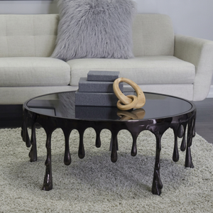 Mesa de Centro Redonda Moderna para Ahorrar Espacio, 20 Pulgadas de Altura, Mueble Decorativo para Sala de Estar - Product Image 1