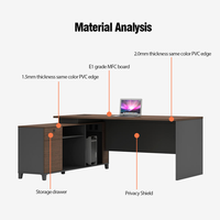 Bureau de travail moderne, table de direction pour PDG, directeur, ensemble de bureau et chaise classiques, mobilier commercial