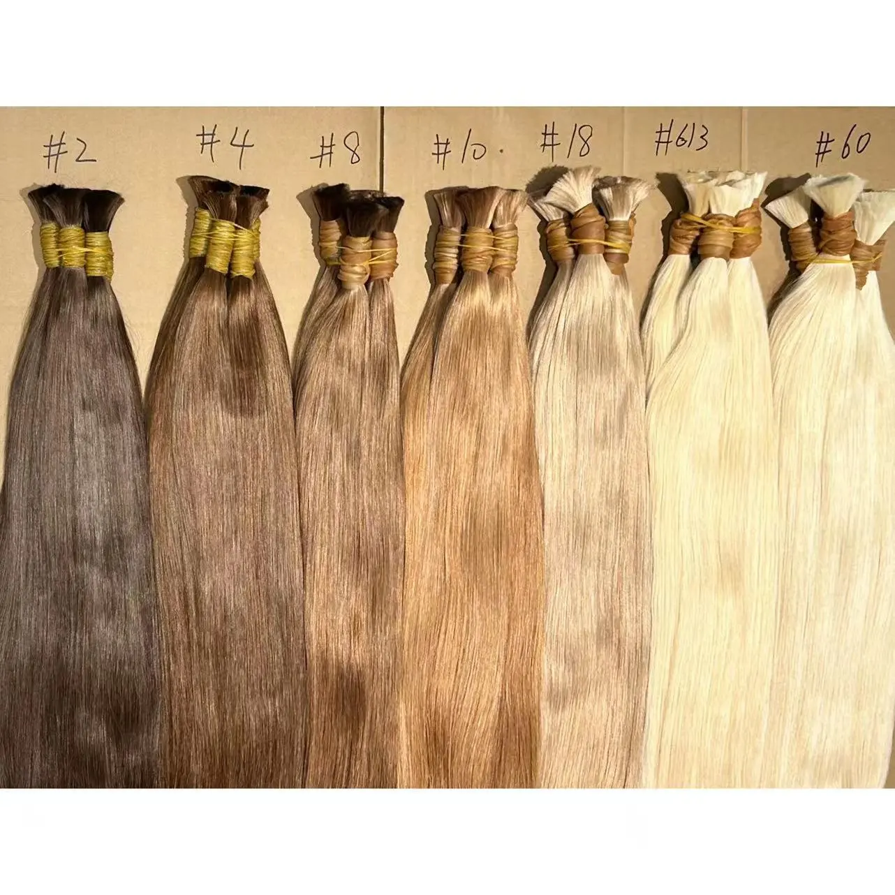 Luxury extensiones cabello natural 100% cabelo humano unprocessed virgin megahair with wholesale price Frete gratis para Brasil