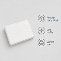 Boîte pliante blanche en carton à rabat, personnalisée, pour emballage en carton, boîte d'expédition droite, cadeau pour petites entreprises, vente en gros