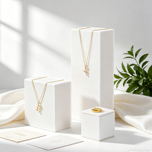 Expositor de joyería de terciopelo de lujo JINSKY para collares de perlas, pendientes, pulseras de cristal, organizador y soporte. - Product Image 4