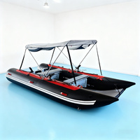 Catamaran gonflable de 3,9 m, bateau gonflable, mini-bateau gonflable avec pare-soleil