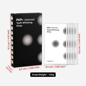 Bandes <span class=keywords><strong>de</strong></span> blanchiment des dents au charbon <span class=keywords><strong>de</strong></span> coco noir sans <span class=keywords><strong>peroxyde</strong></span> sensible PAP <span class=keywords><strong>de</strong></span> marque privée GlorySmile - Product Image 4