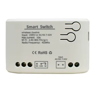 Mini Switch Ewelink 1 Kanaals Smart Receiver Wifi Switch 7-32V Relaismodule Met Rf Alexa 12V 24V Zelfsluitende Modus Diy