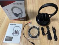 Casque TV sans fil UHF YH998 rechargeable, audio HIFI, émetteur 2-en-1, base de charge, portée 330 pieds, Plug & Play optique