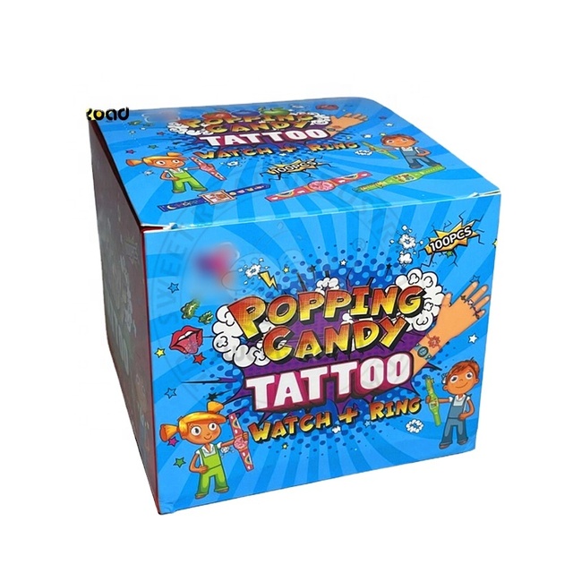 Fruit Flavor  Popping Candy with  Watch Tattoo