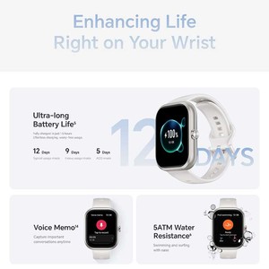 HONOR CHOICE Haylou Watch Full View AMOLED Display Silicone Band Touchscreen <b>Bluetooth</b> Fitness Tracker Heart Rate Monitor Unisex - Product Image 5