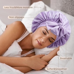 <span class=keywords><strong>Bonnet</strong></span> de nuit en <span class=keywords><strong>satin</strong></span> noir et rose à large bord avec logo personnalisé pour le soin des <span class=keywords><strong>cheveux</strong></span>, <span class=keywords><strong>bonnet</strong></span> de sommeil en soie, <span class=keywords><strong>bonnet</strong></span> de nuit enveloppant - Product Image 3