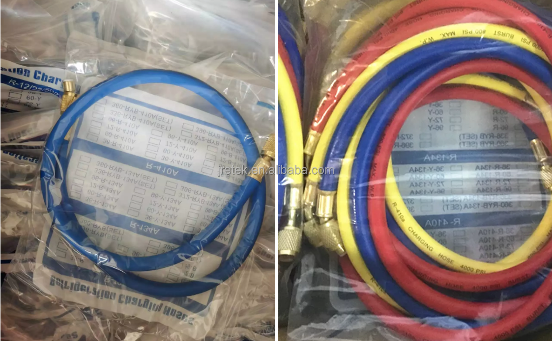 Customized Three Colors Flexible Rubber Refrigerant Freon Charging Hose for Watercraft/Vessel/Boat/Ship/Barque