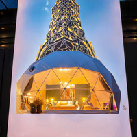 Dôme géodésique de glamping de luxe pour l'extérieur, tente igloo en PVC transparent, écologique, imperméable, ignifuge, résistant au vent, structure en acier