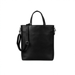 Modern Unisex Genuine Leather Tactical Sports <b>Backpack</b> Solid Navy Blue Zipper Closure Front Pocket Adjustable <b>Strap</b> Polyester - Product Image 1