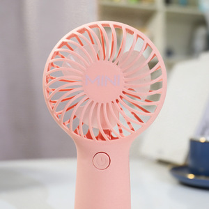 Mini Portable Handheld Fan Rechargeable <b>Battery</b> <b>Operated</b> With Stand For Outdoor Use Candy Color 5W DC Motor - Product Image 2