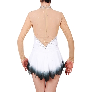 2023 New Design Fashion Dance Wear <strong>Ice</strong> <strong>Skating</strong> Skirts Ruched Inset Ballroom Dance <strong>Dress</strong> - Product Image 2