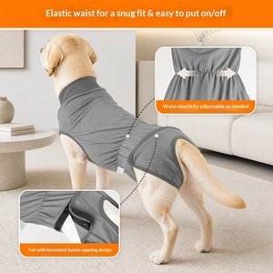Traje de recuperación para perros 2026 de nuevo estilo, ultrafino, de algodón <span class=keywords><strong>peruano</strong></span>, con hebillas horizontales, postoperatorio, a prueba de mordidas, para heridas, Europa - Product Image 3