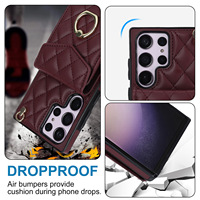 Coque de téléphone tendance 2026 pour Samsung Galaxy S26 S25 Ultra, étui en cuir PU style Ins avec anneau de maintien pour Samsung S23 Ultra