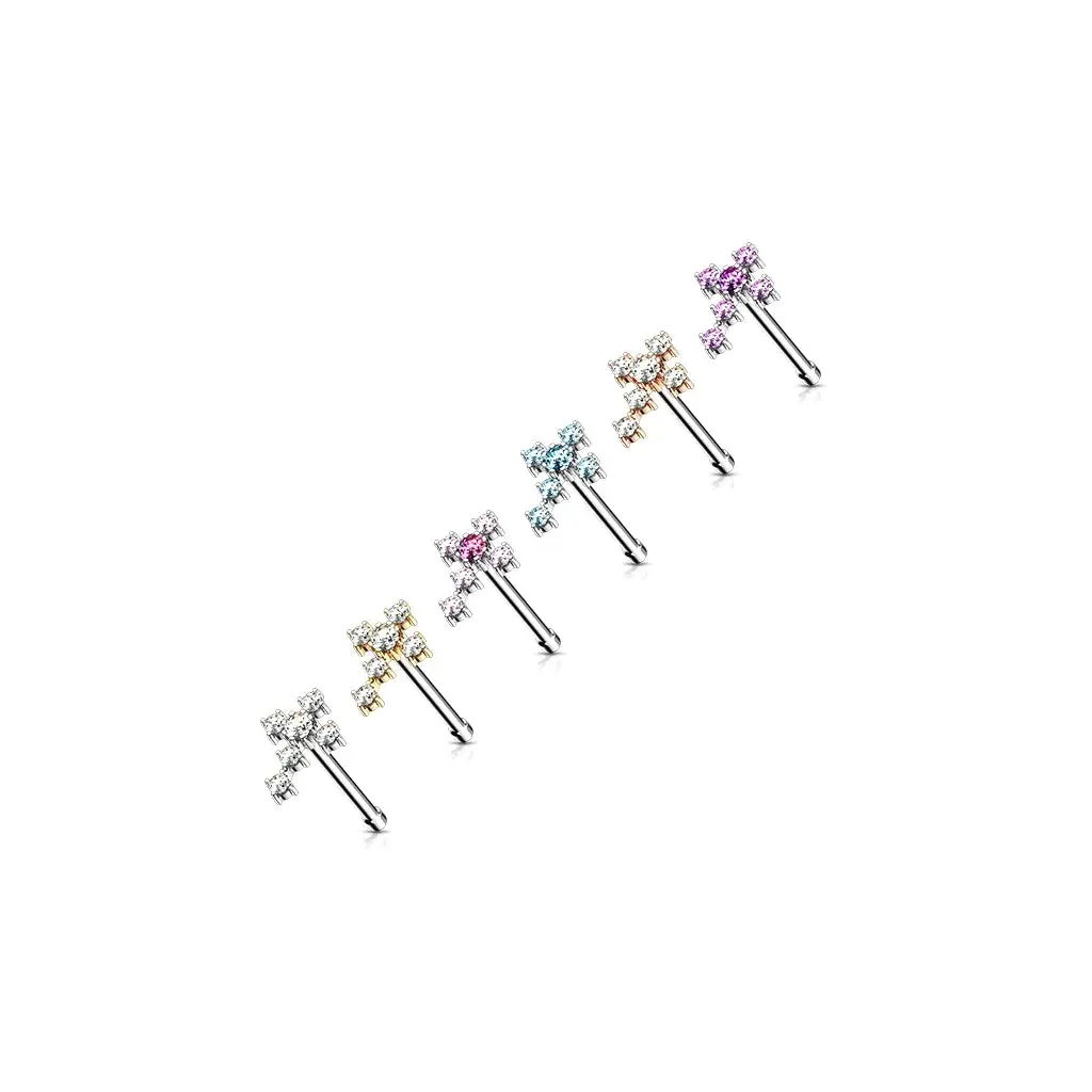 Cross Nose Pin 20G Nose Piercing Bone Ring Stainless Steel Nose Body Jewelry