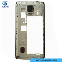 Tengah Bingkai Plat Bezel Chassis Perumahan dengan Lensa Kamera Belakang untuk Galaxy Note 4