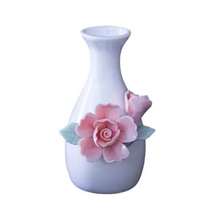 Piccoli fiori freschi pizzicati a mano in ceramica semplice idroponico piccolo vaso creativo Mini ornamenti decorativi